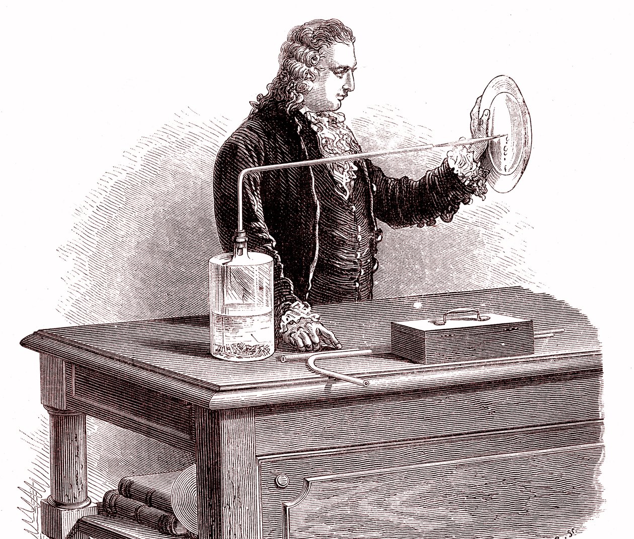 Pierre Joseph Macquer makes an experiment by Unbekannter Künstler
