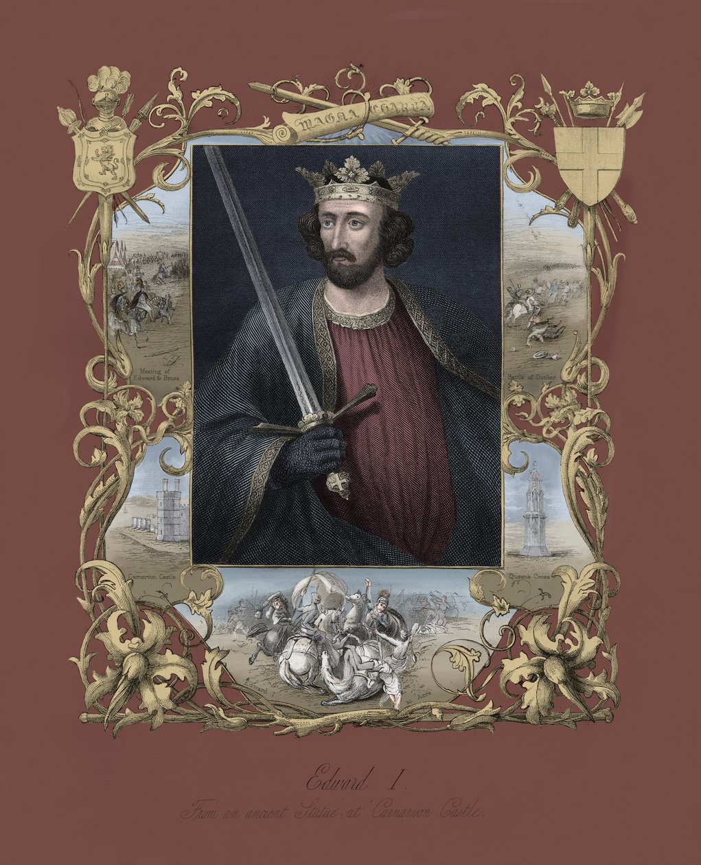 Portrait of King Edward I of England by Unbekannter Künstler