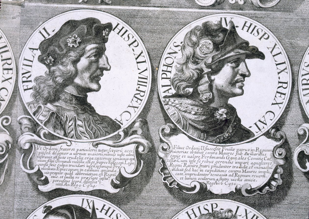 Portraits of Fruela II and Alfonso IV by Unbekannt