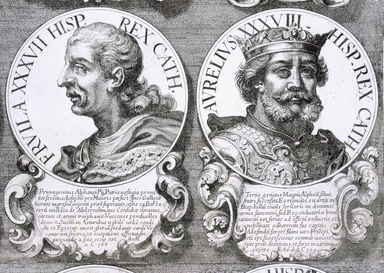 Portraits of Fruela I and Aurelius of Asturias by Unbekannt