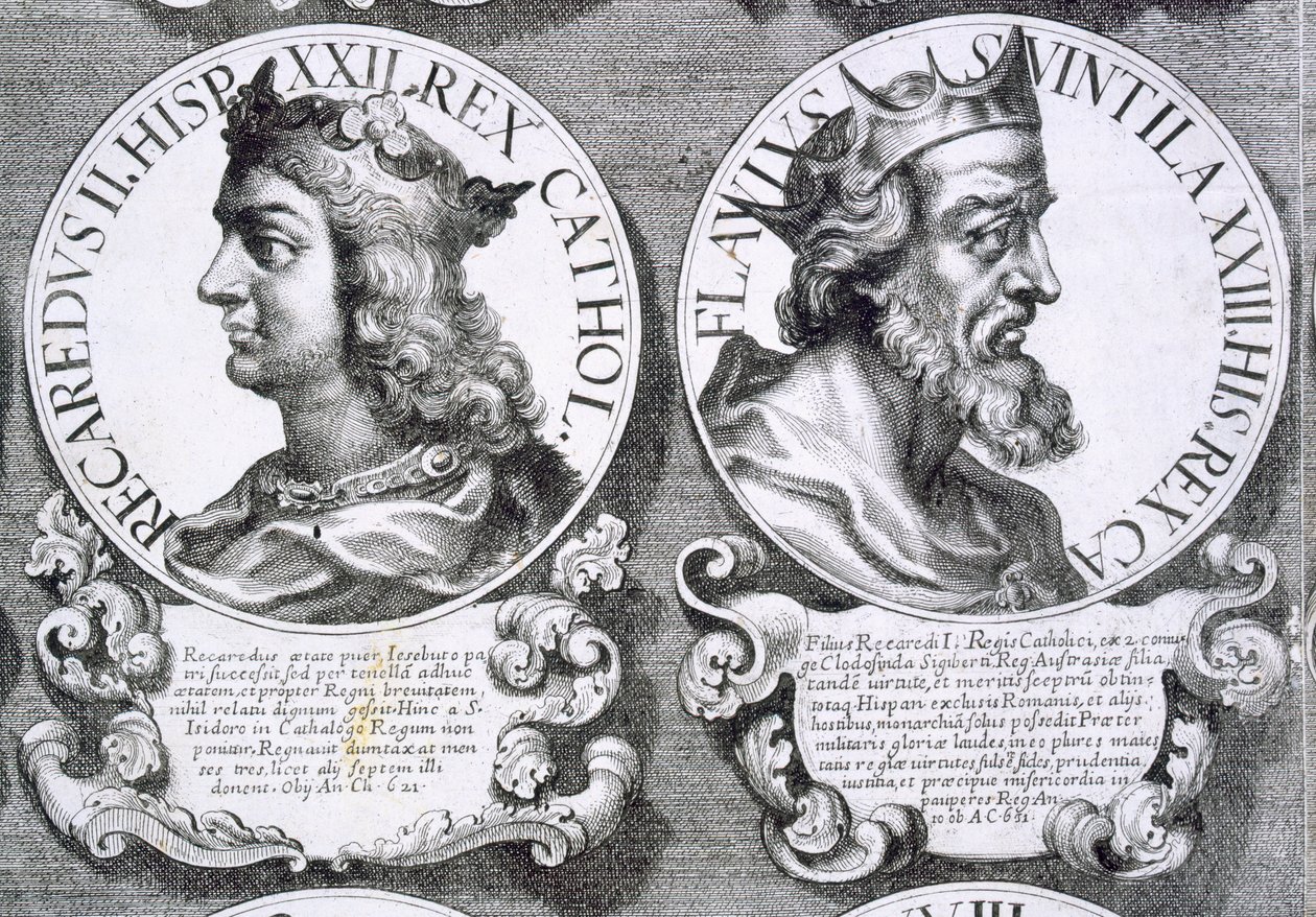 Portraits of Reccared II and Suintila by Unbekannt