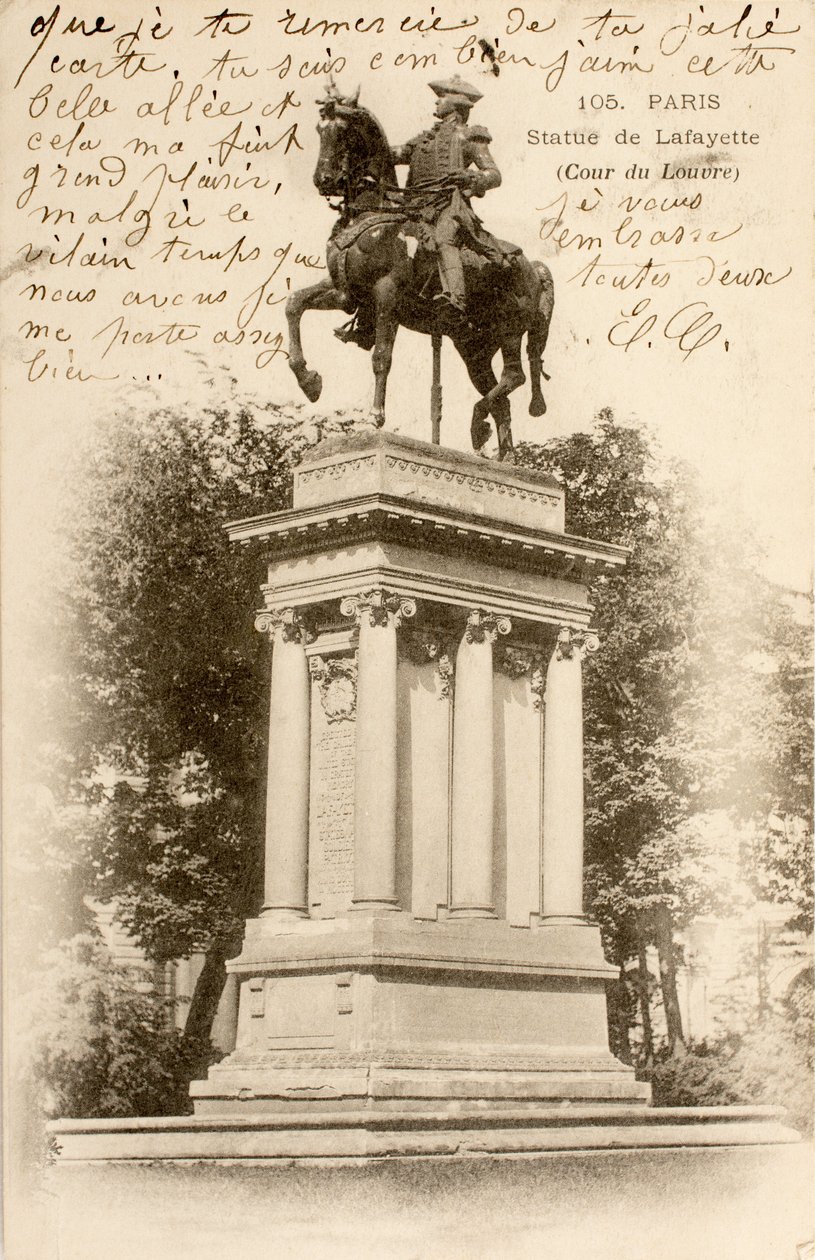 Statue of Lafayette, Cour du Louvre, Paris, France by William M. Timlin