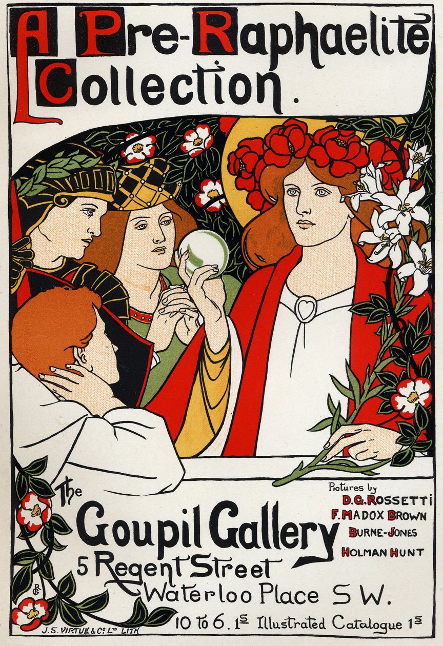 Pre-Raphaelite Exhibition at the Goupil Gallery, London, c. 1897 by Unbekannter Künstler