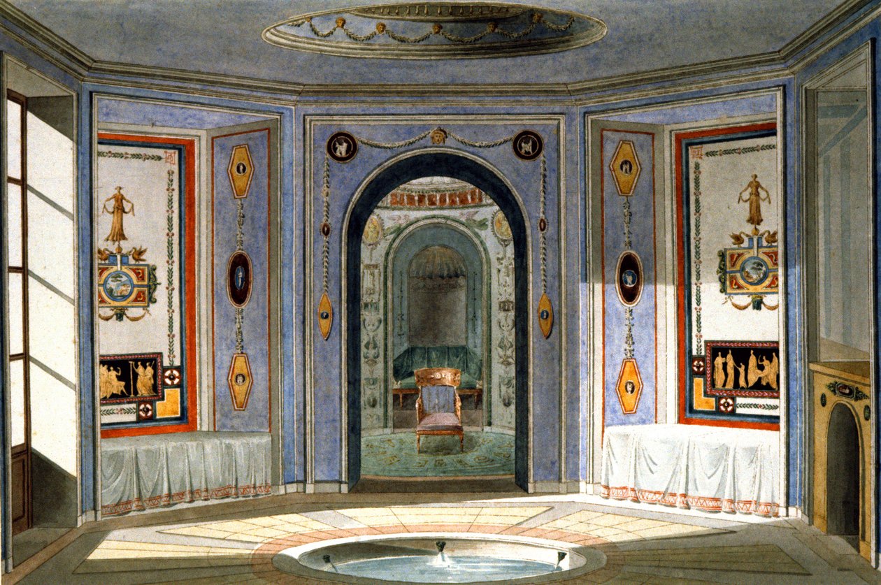 Project for a Bathroom under Directoire, End of 18th Century by Unbekannter Künstler