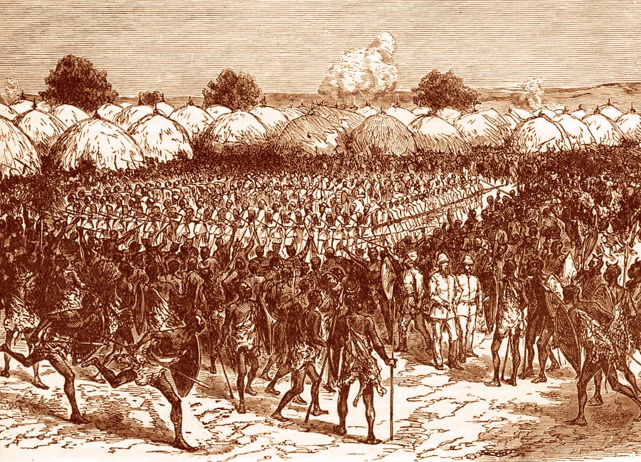 Protest in Masindi Against British Explorer Samuel Baker by Unbekannter Künstler