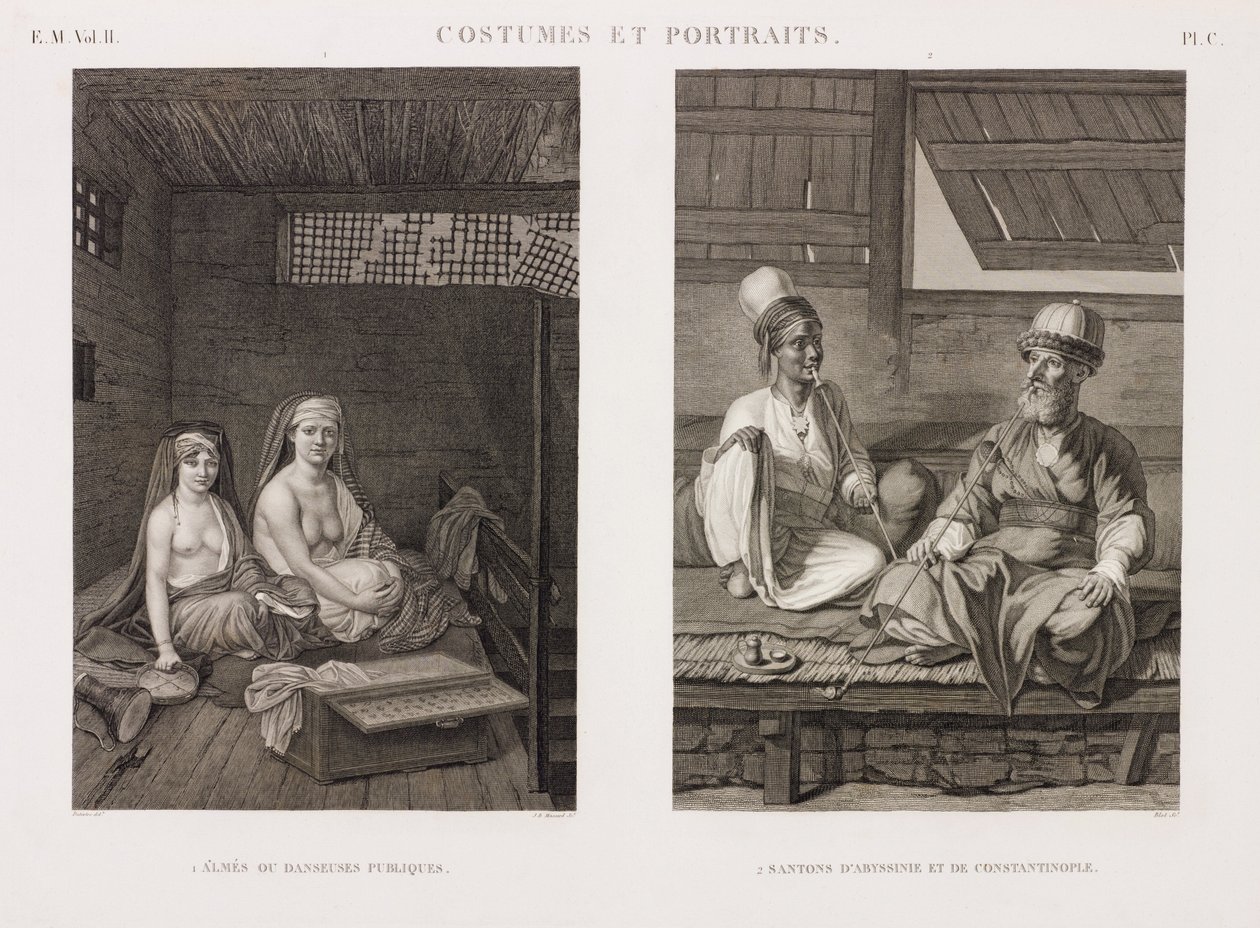 Public Dancers and Figures of Abyssinia and Constantinople by Unbekannt