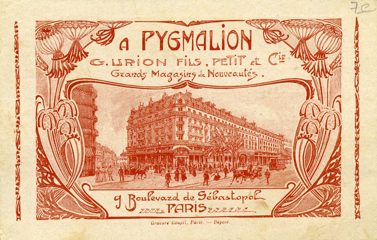Pygmalion - Advert for French Department Store by Unbekannter Künstler