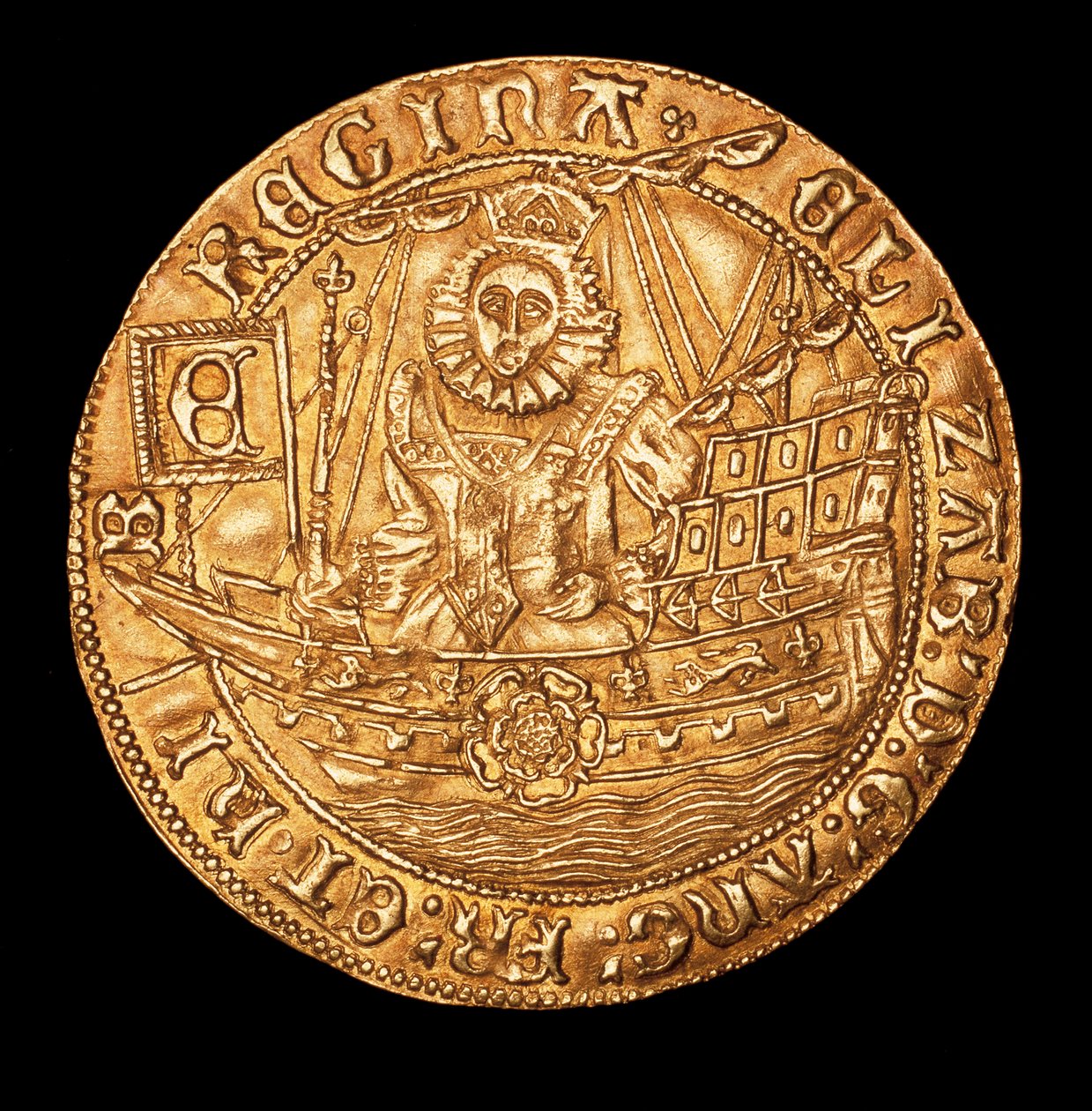 Rare Coin, England Gold Royal Queen Elizabeth I by Unbekannter Künstler