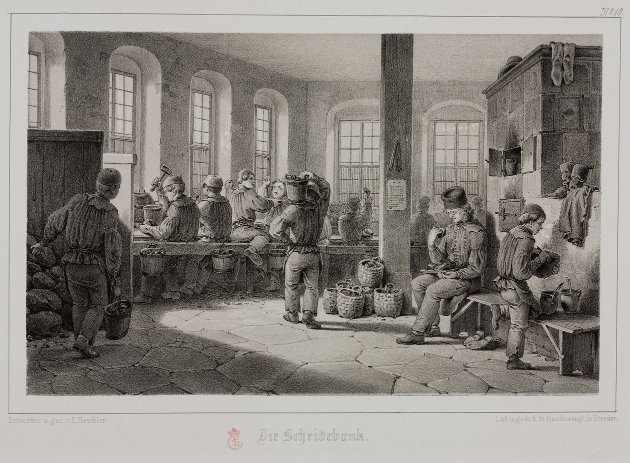 Raw Materials Processing, Metallurgy (Processing Metal Ore, Germany, c. 1851) by Unbekannt