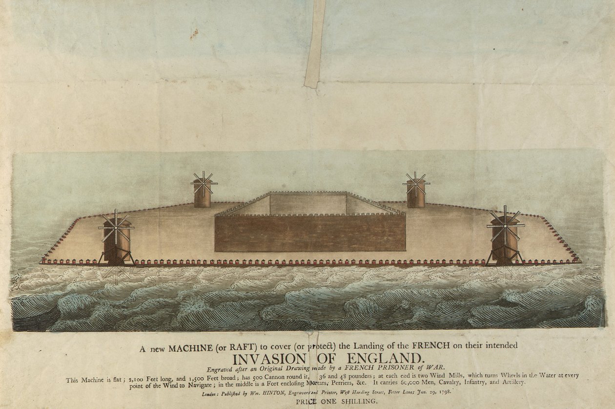 Representation of the French Raft Supposed to Invade Great Britain in 1798 by Unbekannter Künstler