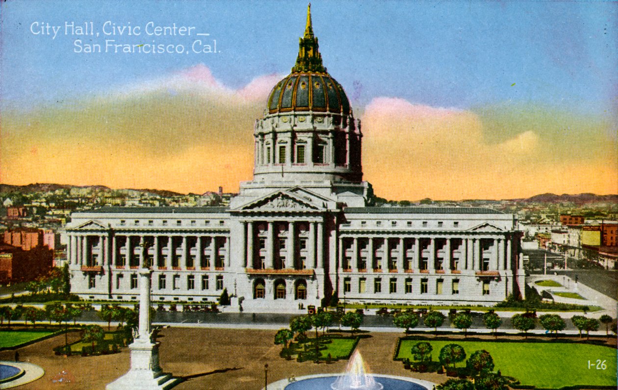 San Francisco: City Hall, Civic Center by Unbekannter Künstler