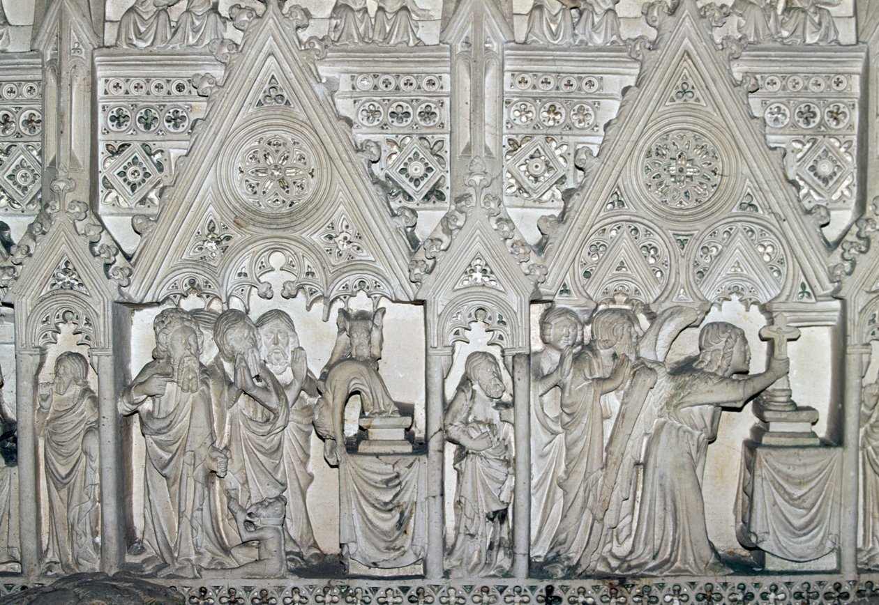 Sarcophagus of Pedro I with Scenes from Life of St Bartholomew, Church of Alcobaca Monastery by Benjamin Baud