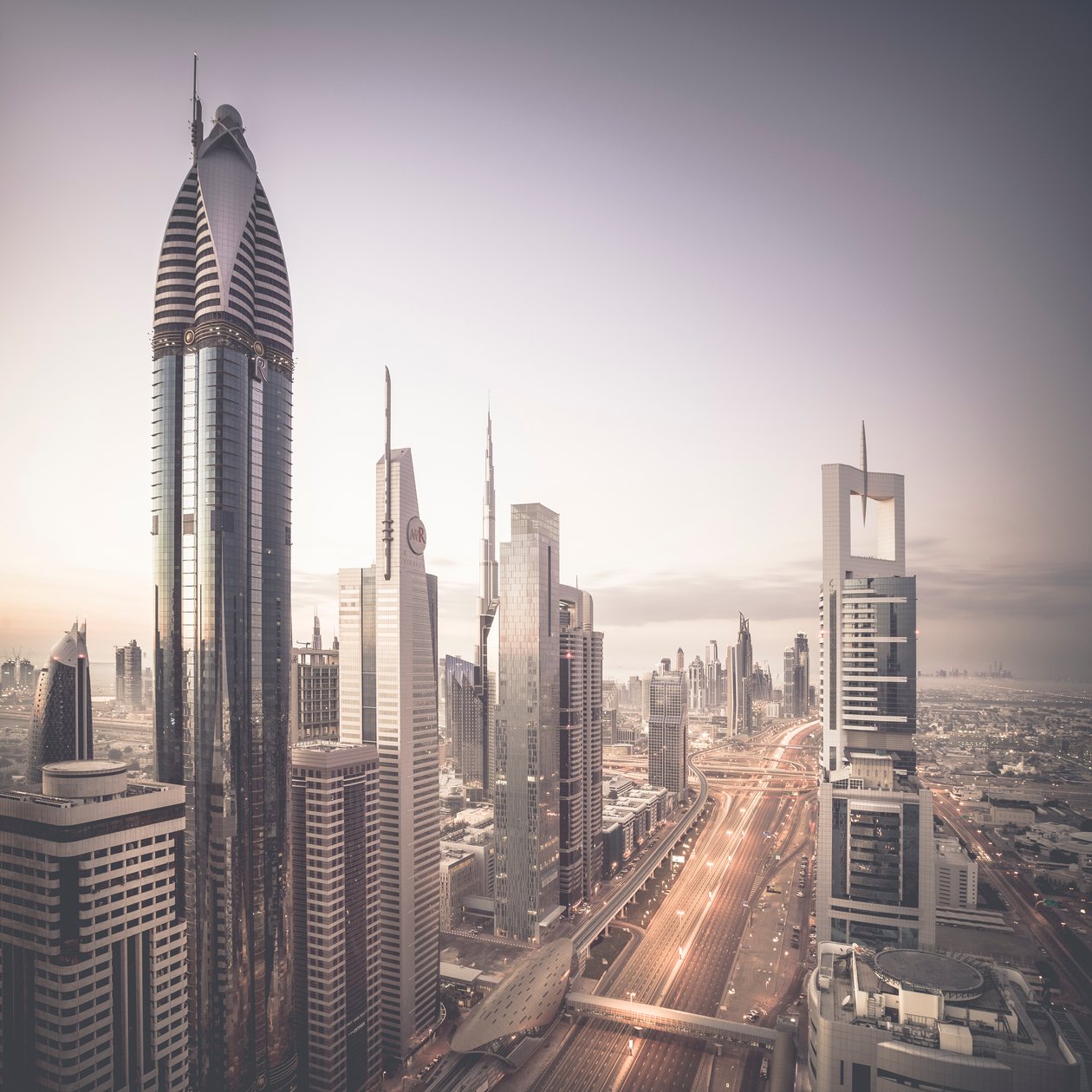Sheikh Zayed Road, Dubai, United Arab Emirates, 2015 by Leopold Blonder