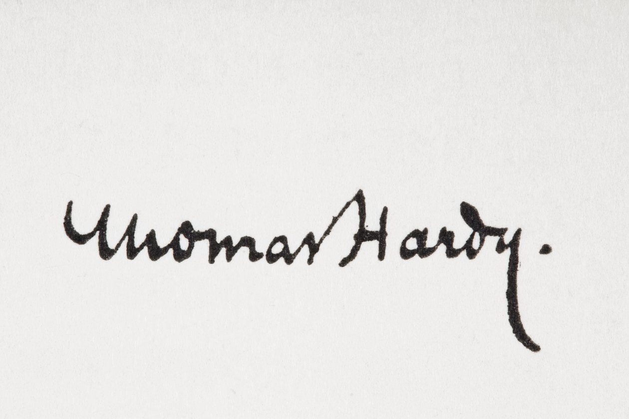 Signature of author Thomas Hardy, from King Albert