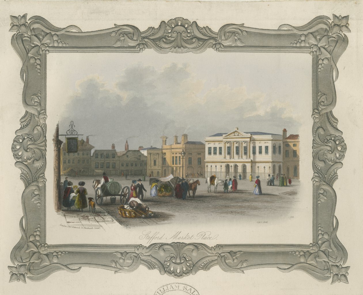 Stafford - Market Place (steel engraving) by Unbekannt