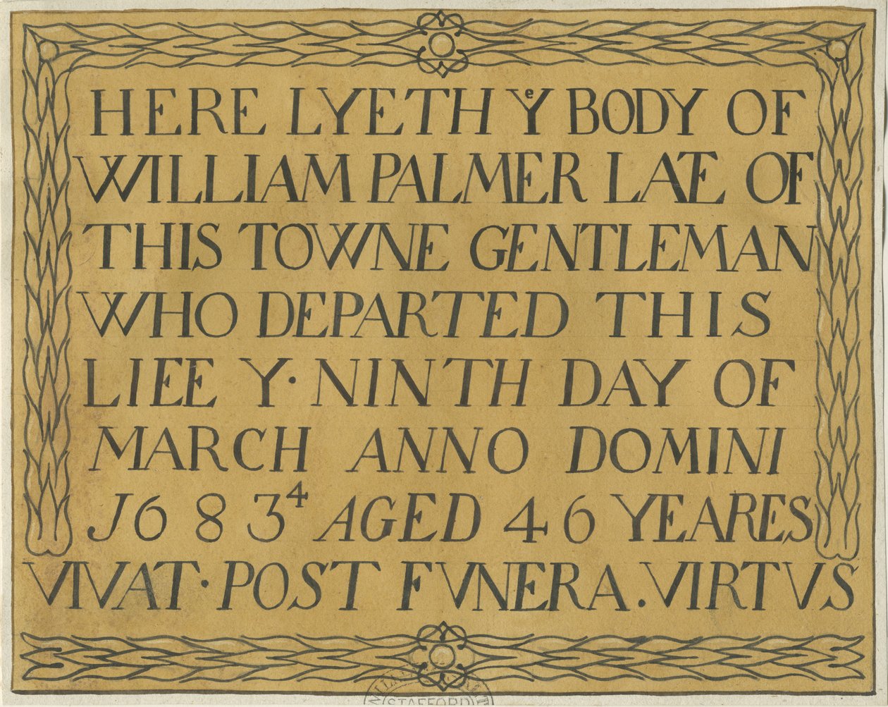 Stafford - Monumental inscription in St. Mary