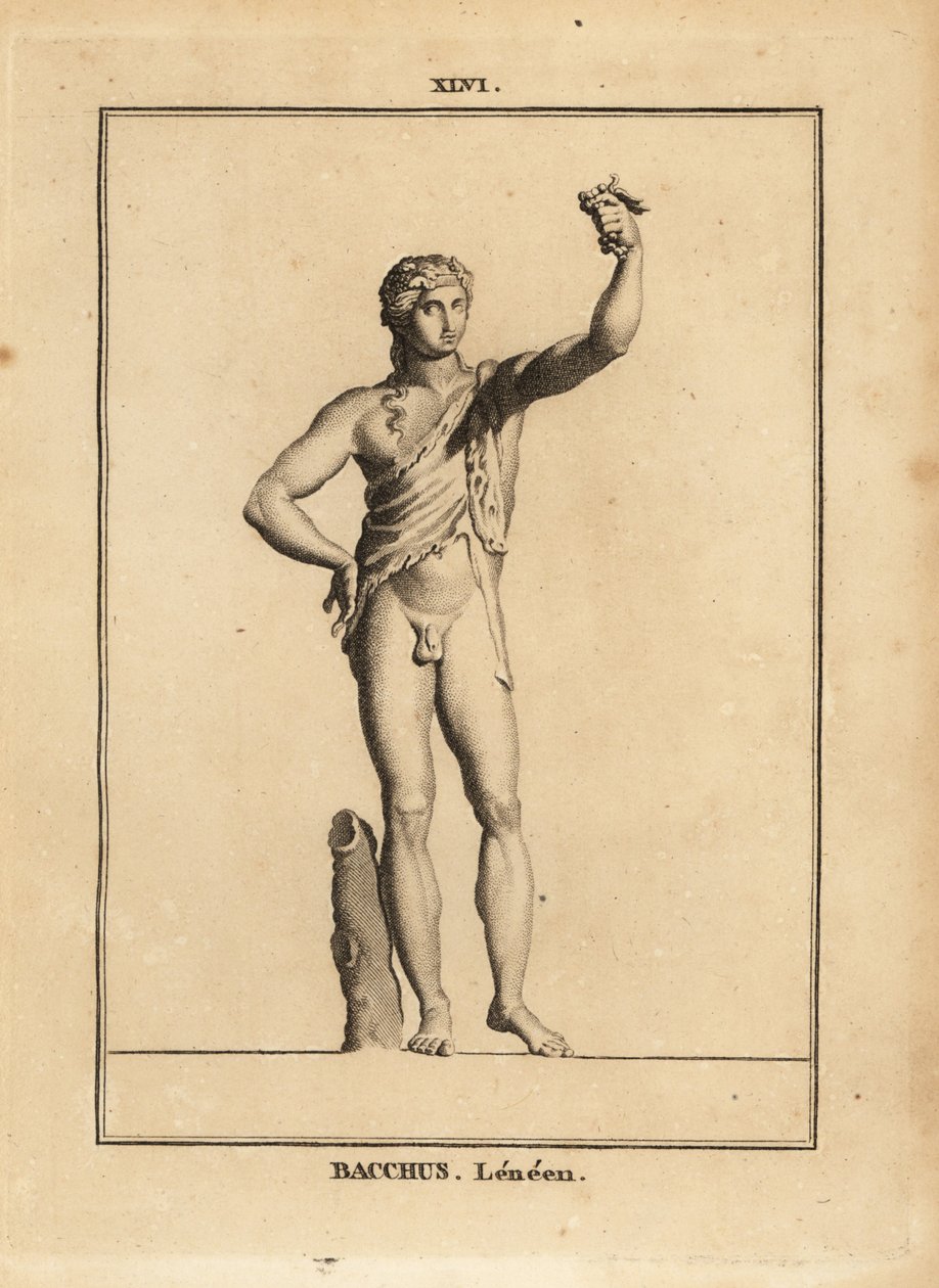 Statue of Bacchus Lenaios pressing a bunch of grapes by Unbekannt