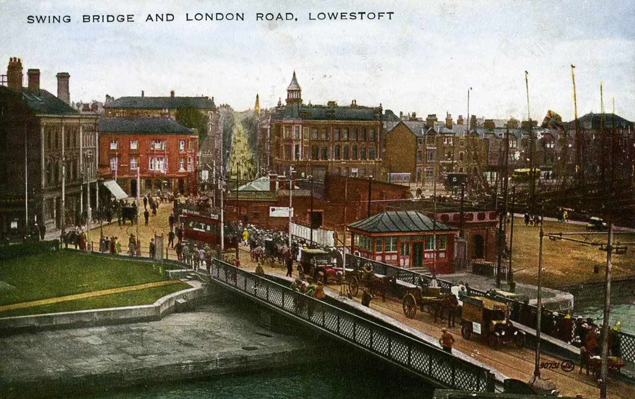 Swing Bridge and London Road, Lowestoft by Unbekannter Künstler