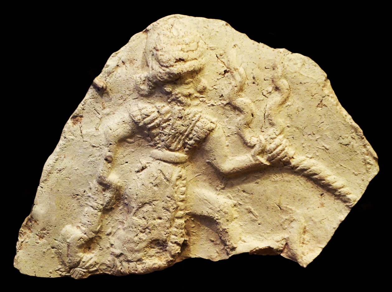 Tablet depicting Storm God Ishchali, Isun Larsa, Babylon, Mesopotamia, c.2000-1600 BC by Unbekannt