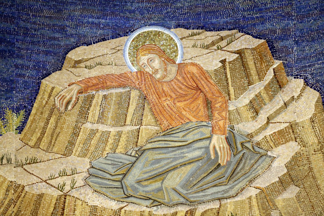Christ in Agony, Mosaic of the Basilica at Gethsemane by Unbekannt