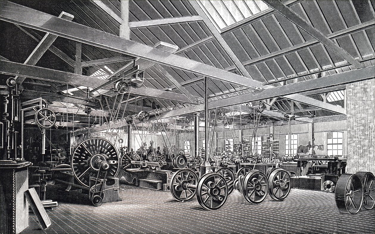 The Machine House of the Atlas Engine Works by Unbekannt