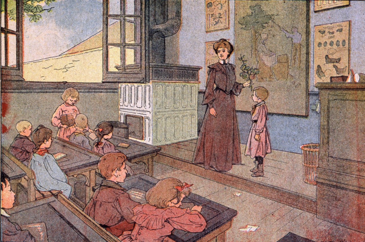 The Republican School, Early 20th Century (Illustration) by Unbekannter Künstler