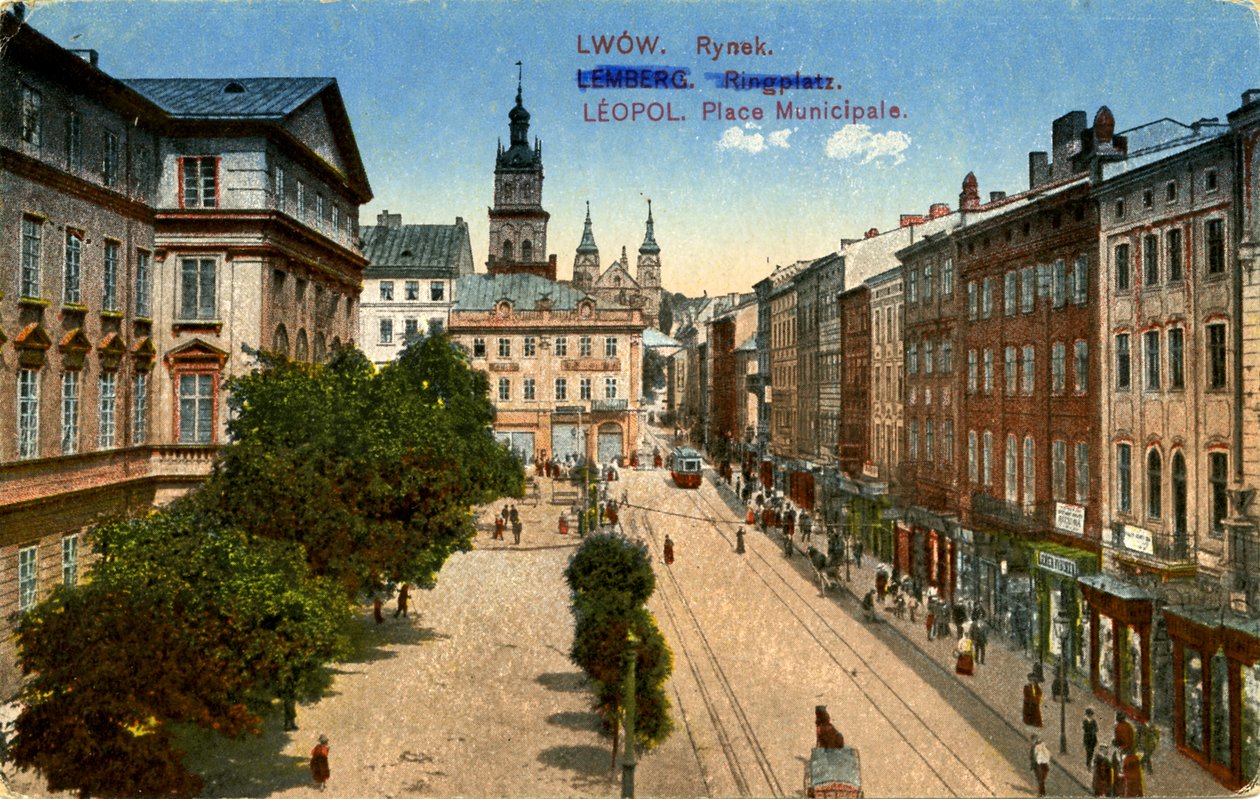 The Rynok Square in Lviv, Ukraine by Unbekannter Künstler