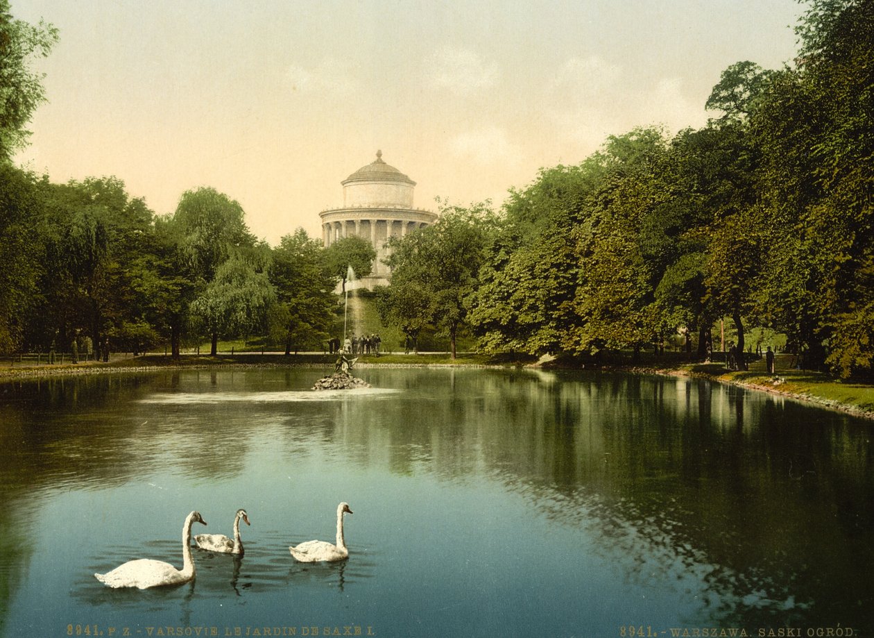 The Saxe Garden, Warsaw, Russia (i.e. Warsaw, Poland), c.1890-c.1900 by Unbekannter Künstler
