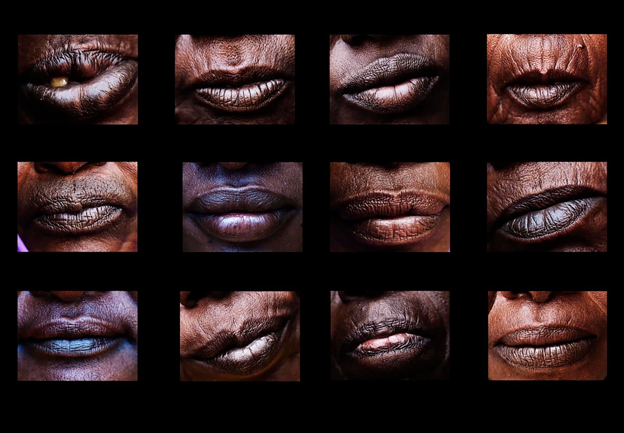 The mouths that scream in silence, part of a series of images from Darfur, the composite images are very strong and a new look at genocide, Sudan, Africa by Unbekannter Künstler