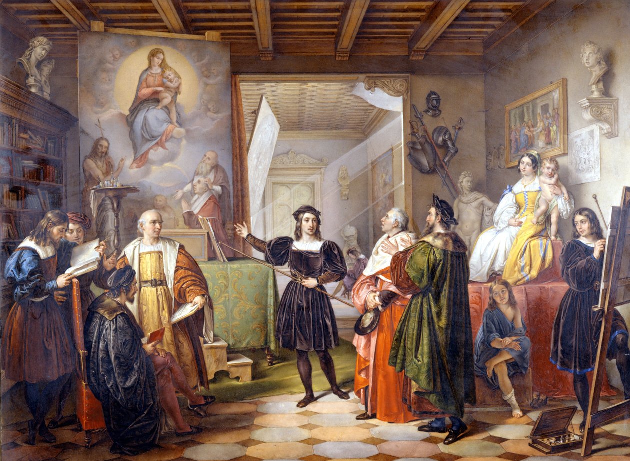 The Painter Raphael in His Studio by Unbekannter Künstler