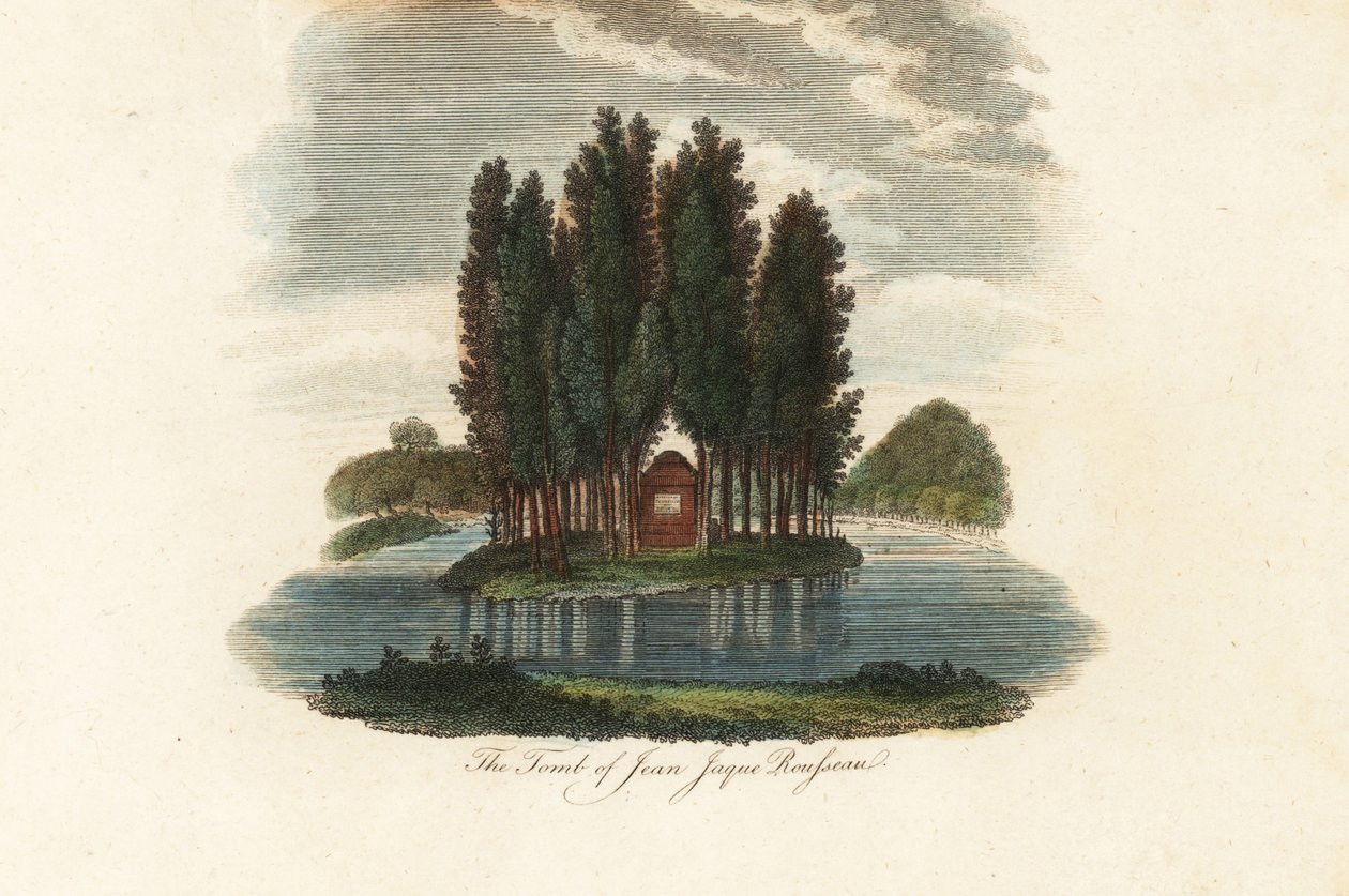 Tomb of Jean-Jacques Rousseau, French writer by Unbekannter Künstler