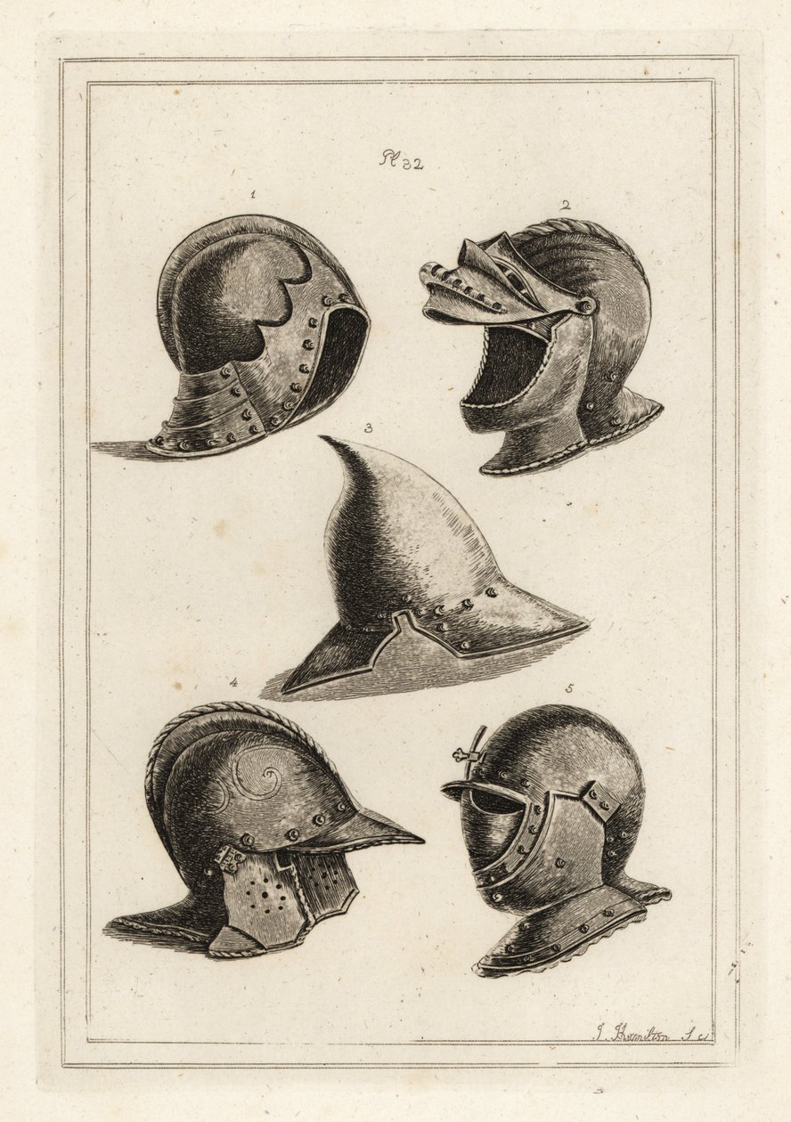 Venetian Helmets from the Armory in Venice by Unbekannt