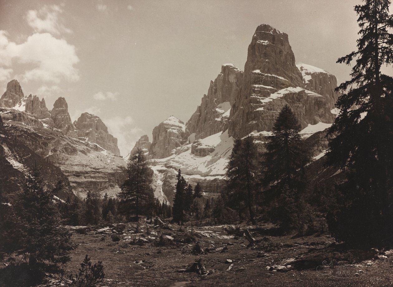 View of the Alpine Tundra Brenta Alta, in the Brenta Group by Unbekannter Künstler