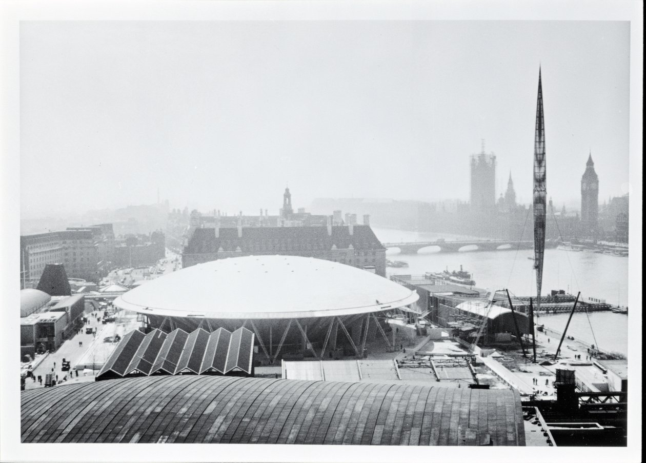 View of the Dome of Discovery built for the Festival of Britain, opened 4 May 1951 by Unbekannt