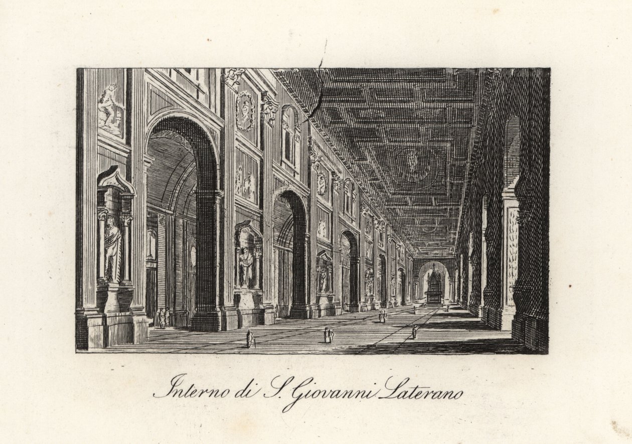 View of the Interior of the Archbasilica of St. John Lateran, Rome by Unbekannt