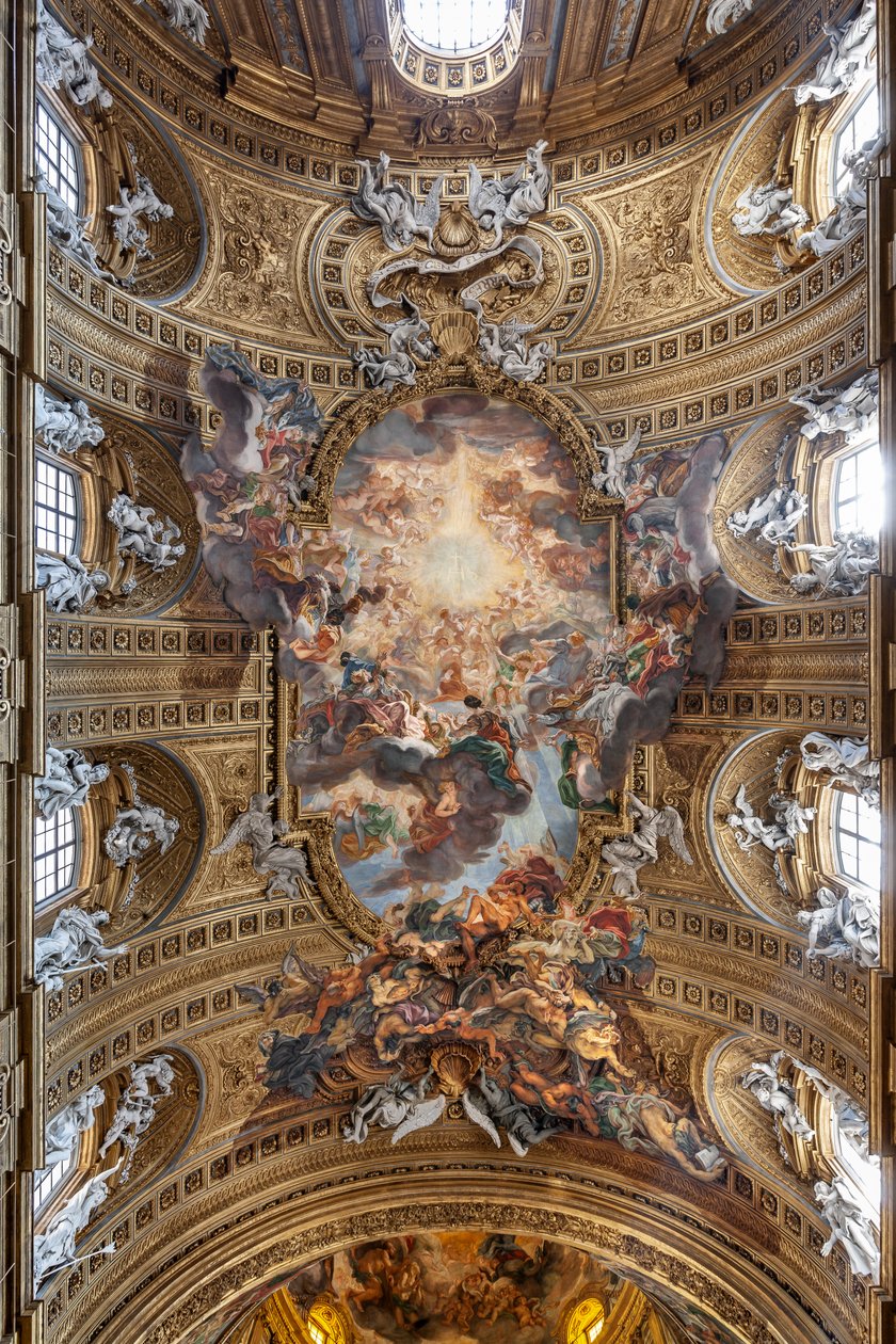 View of the vault of the nave with 