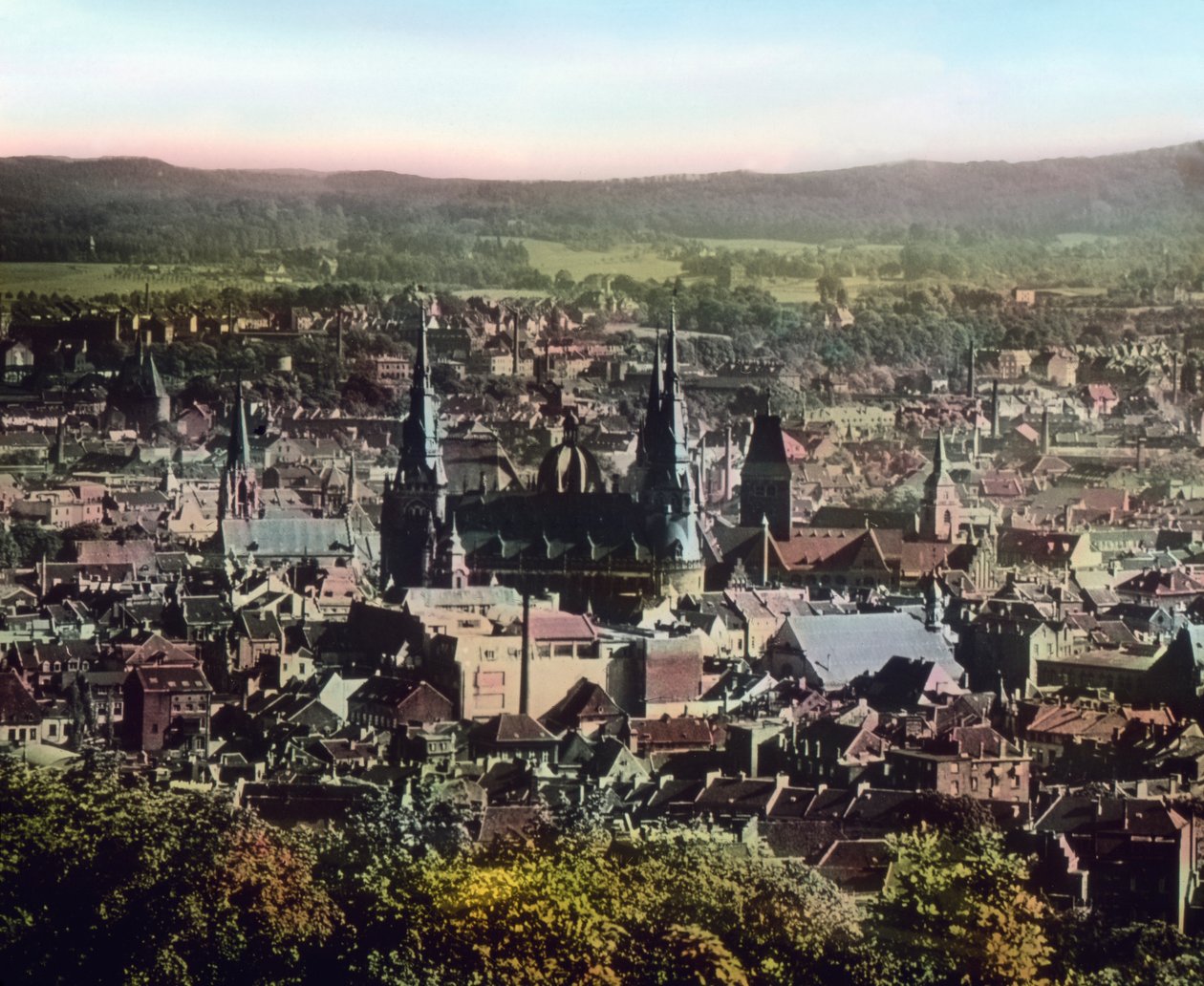 View to the City of Aachen with its Cathedral in the City Centre by Unbekannter Künstler