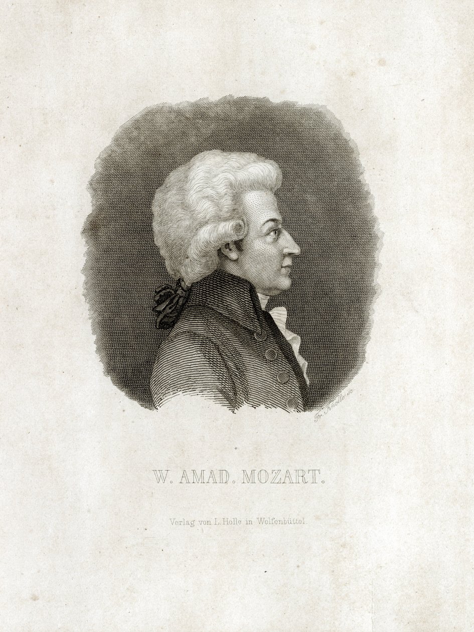 Wolfgang Amadeus Mozart by Unbekannt