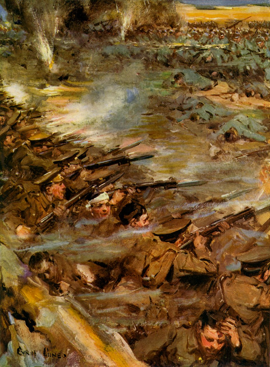 World War I - Battle of Mons by Unbekannter Künstler