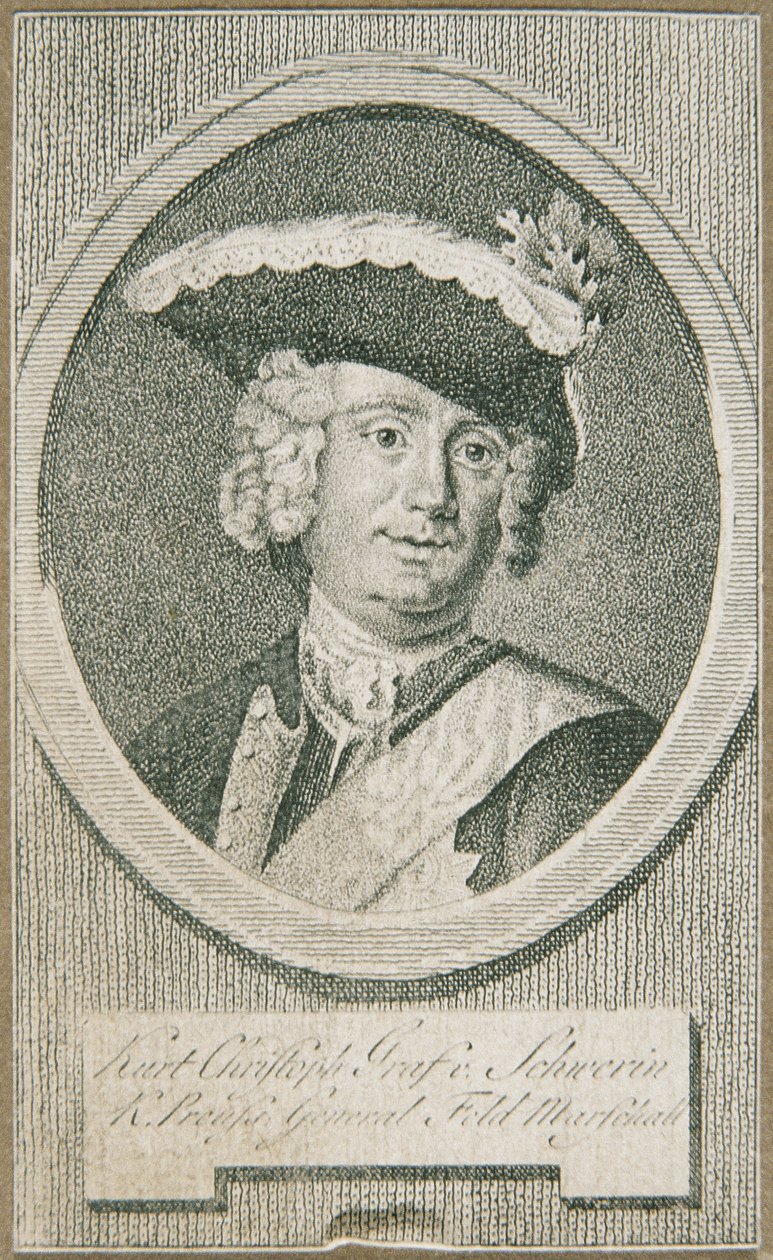 The Prussian Field Marshal Kurt Christoph Count of Schwerin by Unbekannter Stecher