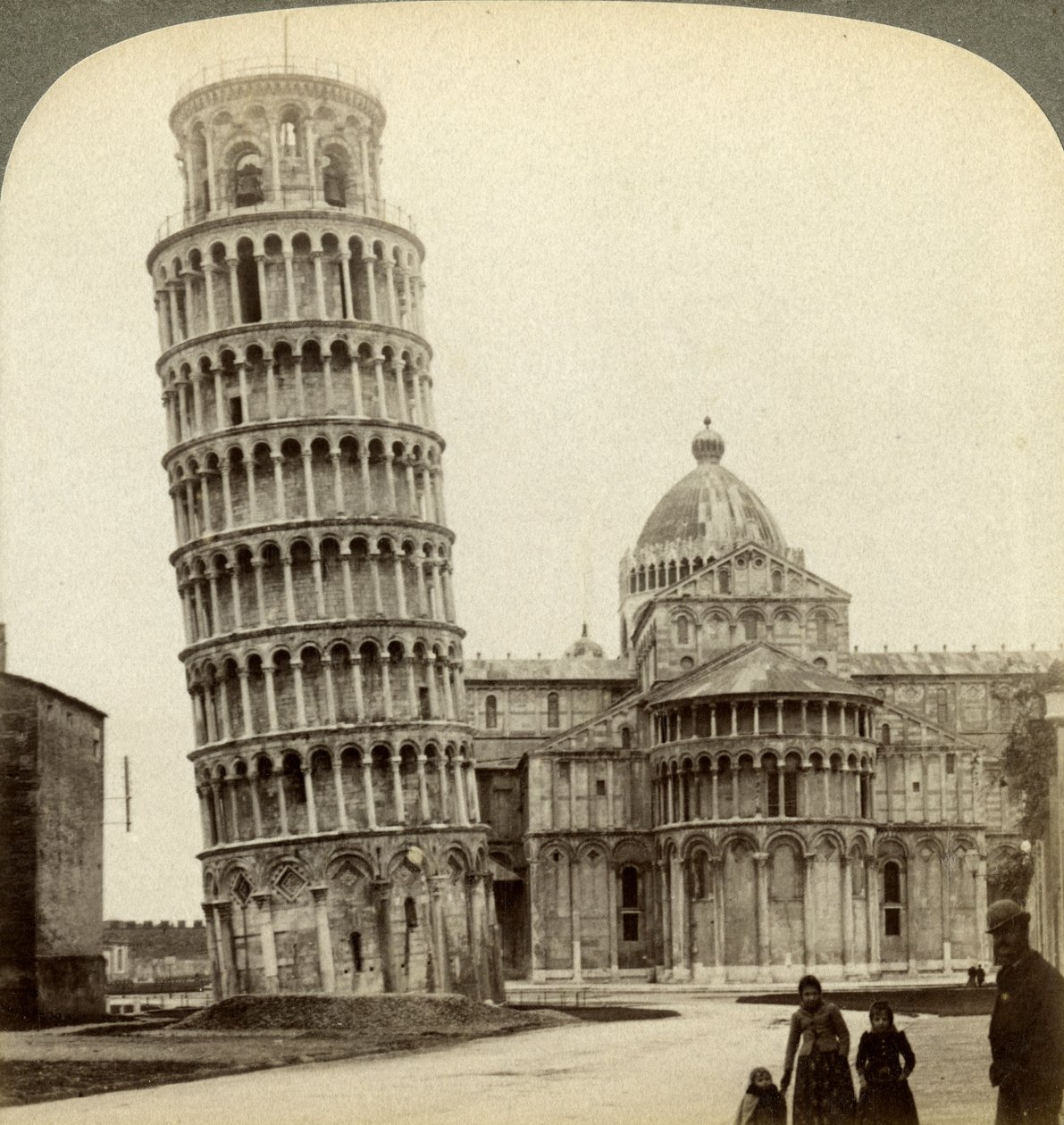 Cathedral and Leaning Tower of Pisa, Italy by Underwood and Underwood