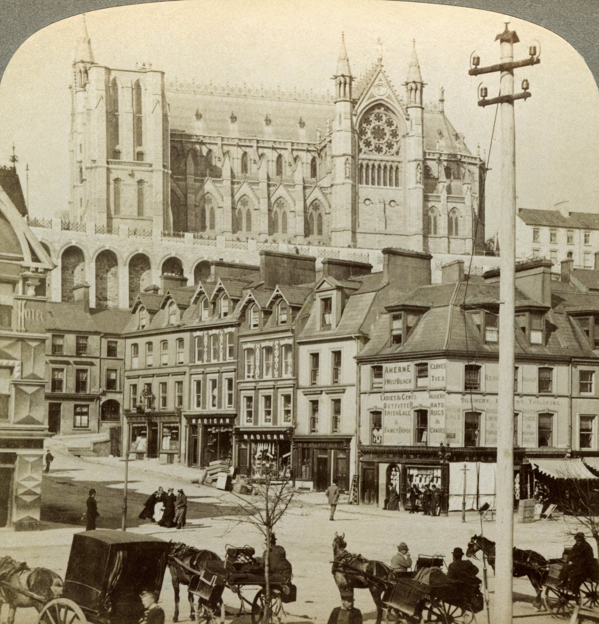 Cathedral and Main Street, Queenstown, Ireland by Underwood and Underwood
