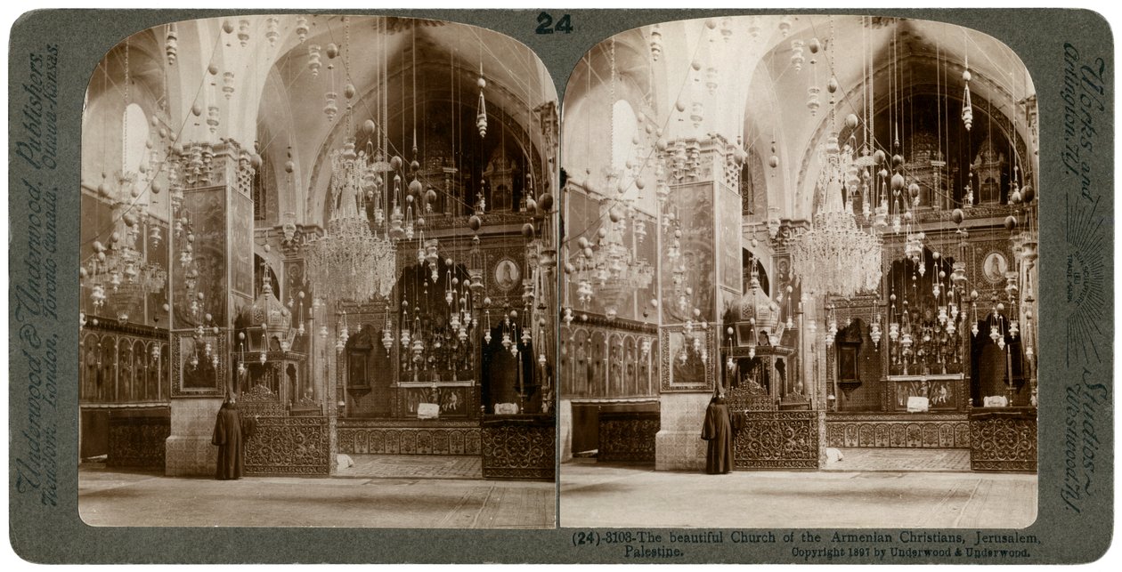 Church of the Armenian Christians, Jerusalem, Palestine by Underwood and Underwood