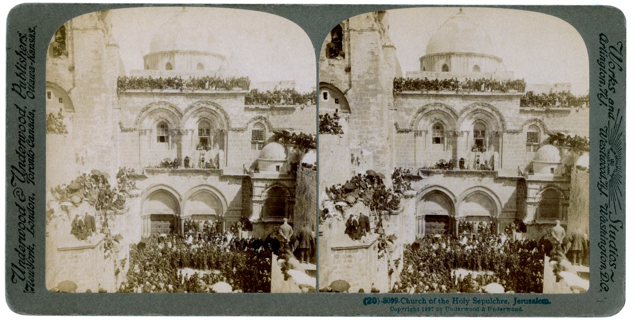 Church of the Holy Sepulchre, Jerusalem, Palestine by Underwood and Underwood