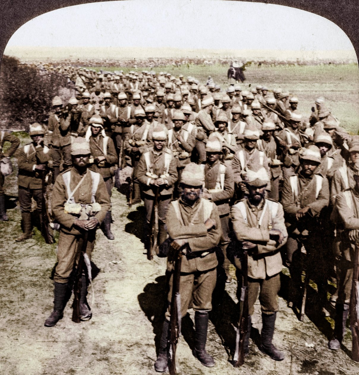 The Guards Brigade on the March to Kroonstadt, South Africa, Boer War by Underwood and Underwood