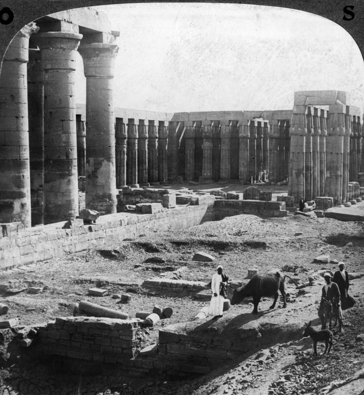 The Temple of Luxor, Thebes, Egypt, c1900 by Underwood and Underwood