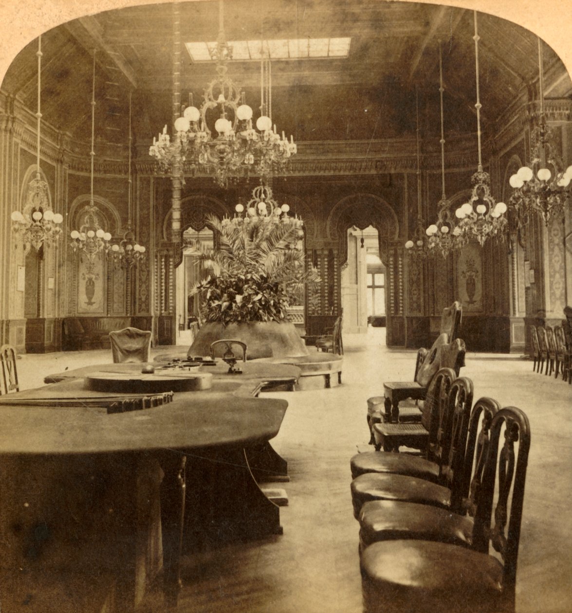 The famous Roulette Salon, Casino, Monte Carlo, Monaco, 1897 by Underwood and Underwood