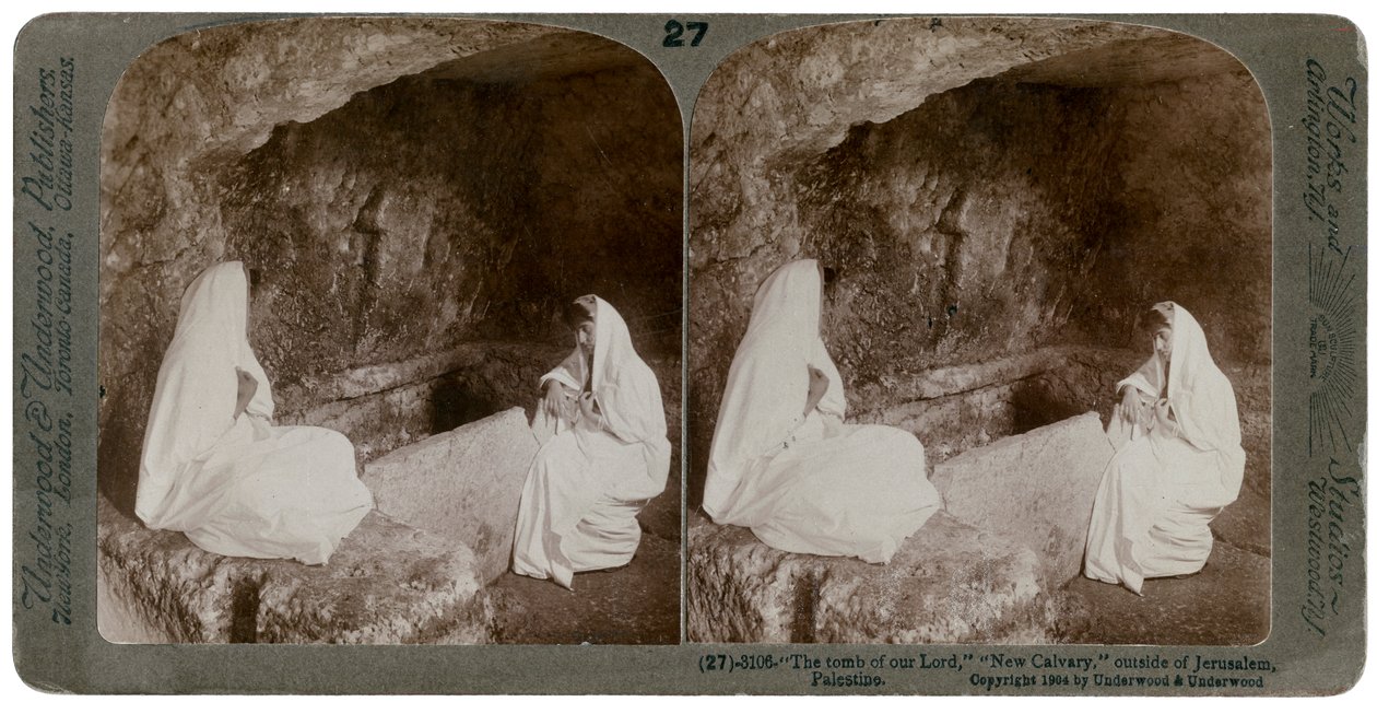 The tomb of Jesus, outside Jerusalem, Palestine by Underwood and Underwood