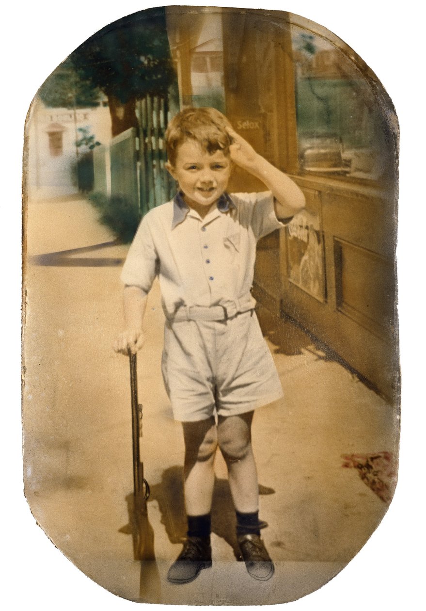 Boy with Toy Gun by Unidentified
