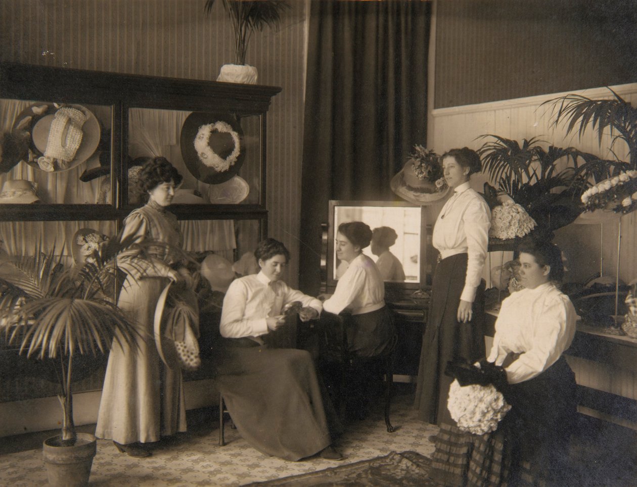Five Ladies in a Millinery Shop by Unidentified